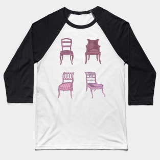 Cute Retro Chairs Set Baseball T-Shirt